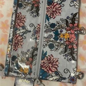 Vera Bradley Harry Potter Floral pencil bag with Pink and Blue Accents